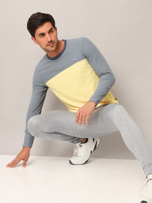 TECHNOSPORT Sporty Men Crew Neck Yellow T-Shirt