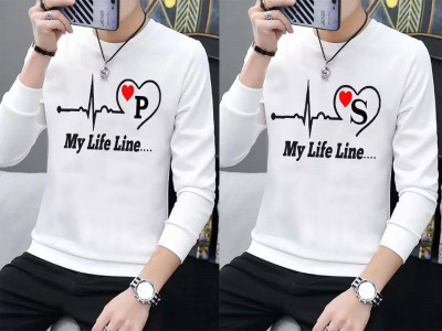AFCollection Printed Men Round Neck White T-Shirt