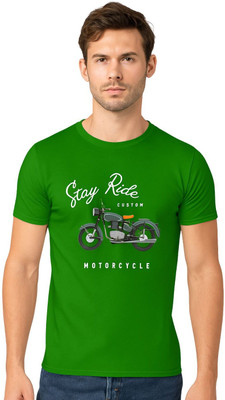 DGC Printed Men Round Neck Dark Green T-Shirt
