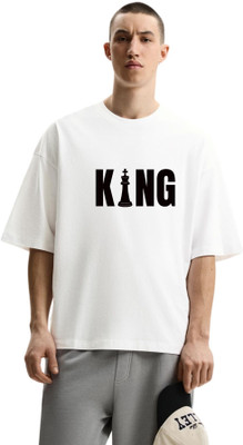 fashnobic Printed Men Round Neck White T-Shirt