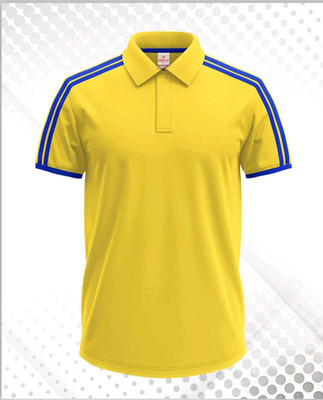 GRATITUDE ROCK Solid Men Polo Neck Red T-Shirt