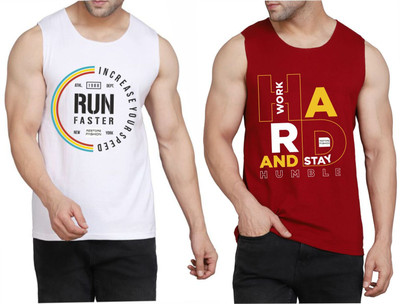 Restore Printed Men Scoop Neck White, Maroon, Multicolor T-Shirt