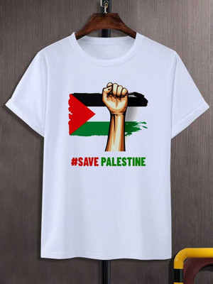 Tee Gallery Printed, Typography Men Round Neck White T-Shirt