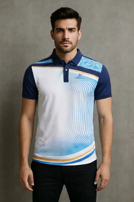 lookswala Solid Men Polo Neck Multicolor T-Shirt