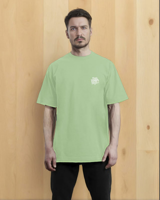 Moda Rapido Self Design Men Round Neck Green T-Shirt