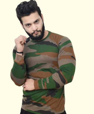 Namita Enterprise Military Camouflage Men Round Neck Multicolor T-Shirt