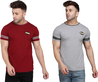 BEYOU FASHION Solid Men Round Neck Multicolor T-Shirt