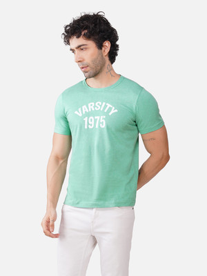 WEAR YOUR MIND Graphic Print Men Round Neck Green T-Shirt