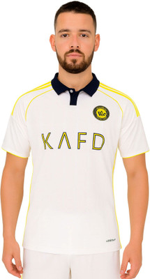 BUGOAT Printed Men Polo Neck White T-Shirt