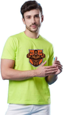Bataleshwar Printed Men Round Neck Light Green T-Shirt