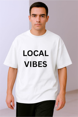 goodsign Typography Men Round Neck White T-Shirt
