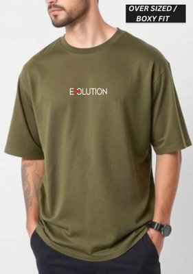 UrGear Typography Men Round Neck Green T-Shirt