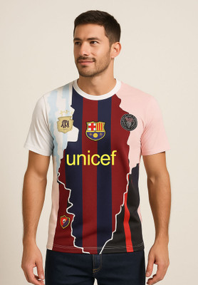 BUGOAT Printed Men Round Neck Multicolor T-Shirt