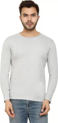 LARRY & EVA Solid Men Round Neck Red T-Shirt