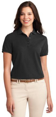 maketin Solid Women Polo Neck Black T-Shirt