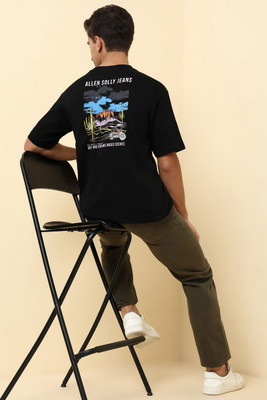 Allen Solly Graphic Print Men Round Neck Black T-Shirt