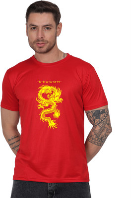VENIWALSTUDIO TREND Graphic Print Men Round Neck Red T-Shirt
