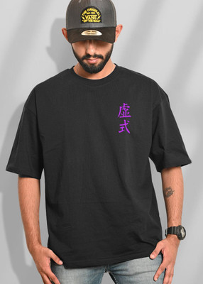 Devilson Printed Men Round Neck Black T-Shirt