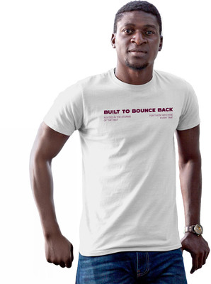 Fighterhero Printed Men Round Neck White T-Shirt