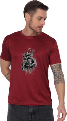 Atharva Trends Graphic Print Men Round Neck Red T-Shirt