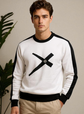 TrendShaper Printed Men Round Neck White T-Shirt