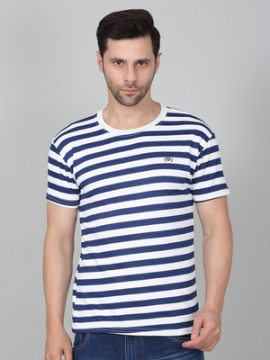 COOTTEEES Striped Men Round Neck Multicolor T-Shirt