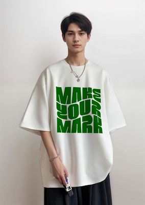 SHABIB Graphic Print Men Round Neck White T-Shirt