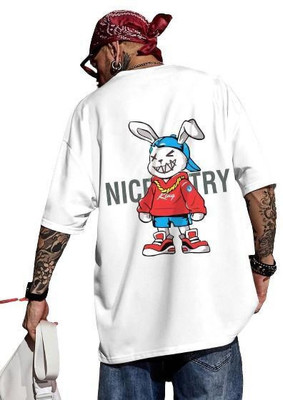 SDTRADERS Typography Men Round Neck White T-Shirt