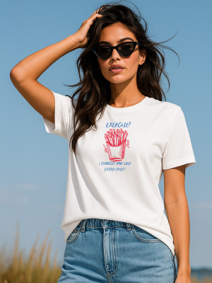JUNEBERRY Printed Women Round Neck White T-Shirt