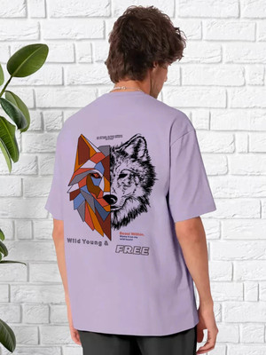 UNICUS APPAREL Printed Men Round Neck Purple T-Shirt
