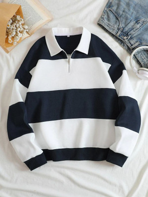 Try This Colorblock Men Polo Neck Blue T-Shirt