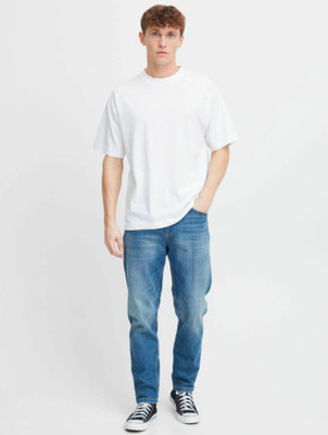 FURRR Solid Men Round Neck White T-Shirt