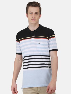 DUKE Striped Men Polo Neck Multicolor T-Shirt