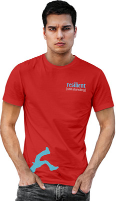 Fighterhero Printed Men Round Neck Red T-Shirt