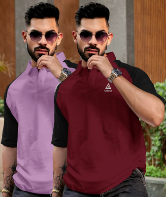 BELACHY Colorblock Men Polo Neck Multicolor T-Shirt