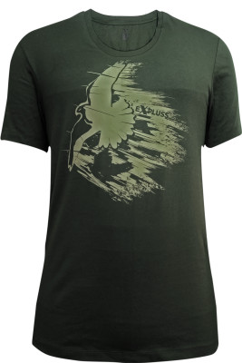 EXPLUSS Printed Men Round Neck Dark Green T-Shirt