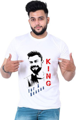 GPGARMENTSS Printed Men Round Neck White T-Shirt