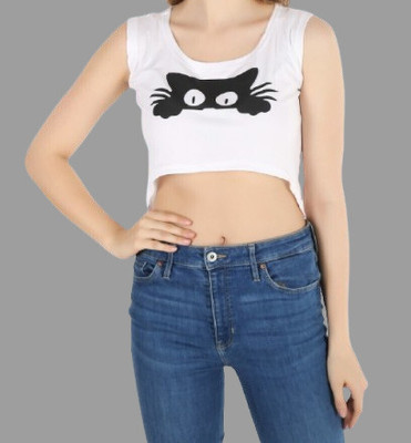 Yash Enterprises Sports Solid Women White, Black Top