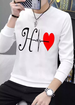 PRABHU Printed Men Round Neck White T-Shirt