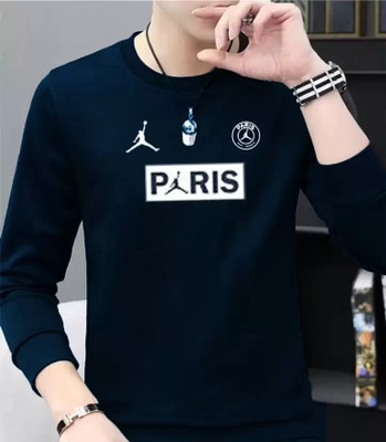 LGGARMENTS Printed, Typography Men Round Neck Blue T-Shirt