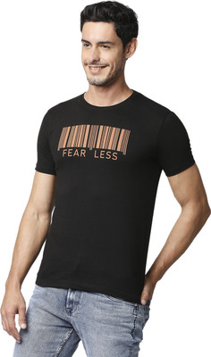 INTEGRITI Printed Men Round Neck Multicolor T-Shirt
