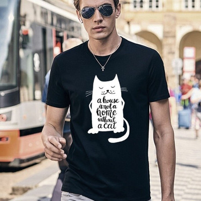 Elibolz Printed, Typography Men Round Neck Black T-Shirt