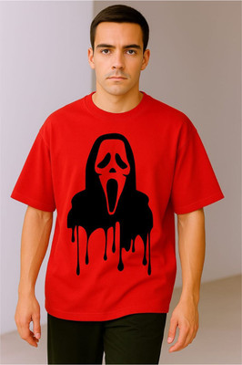 BLOSSOMTRADER Graphic Print Men Round Neck Red T-Shirt