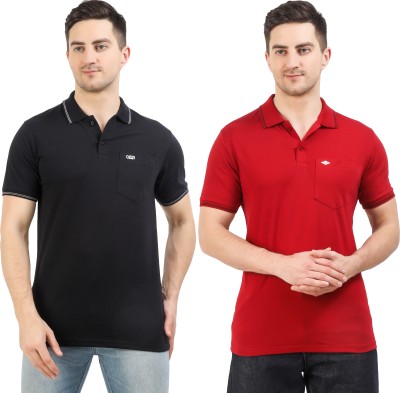 DIMSYCOLLECTION Solid Men Polo Neck Multicolor T-Shirt