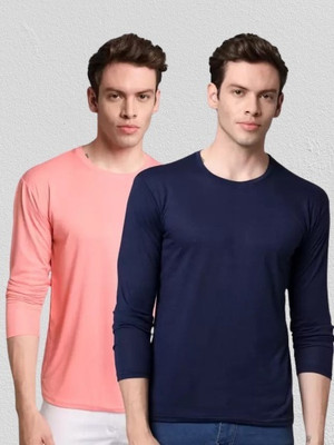 SM SHAYAM CREATION Solid Men Round Neck Multicolor T-Shirt