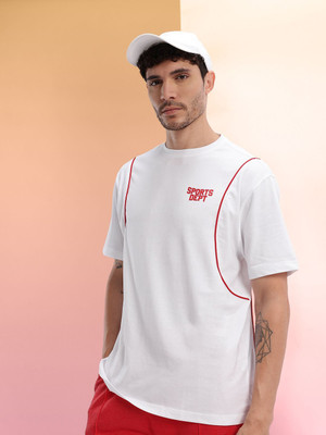 HRX by Hrithik Roshan Solid Men Round Neck White T-Shirt