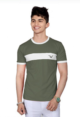 ZEDIN Solid Men Round Neck Green T-Shirt