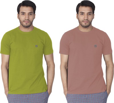 Lux Nitro Solid Men Round Neck Multicolor T-Shirt