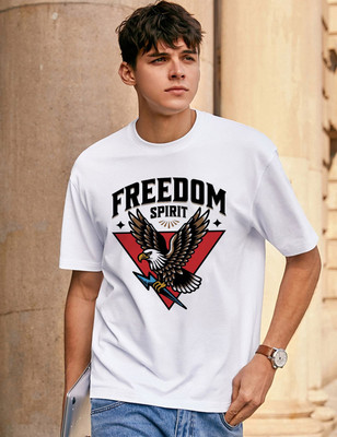 Fandloom Printed Men Round Neck White T-Shirt