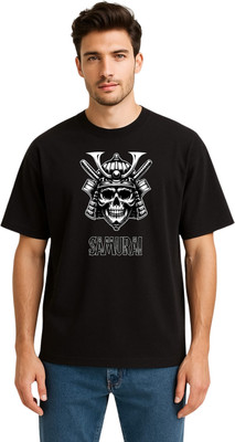 Be Collardo Printed Men Round Neck Black T-Shirt